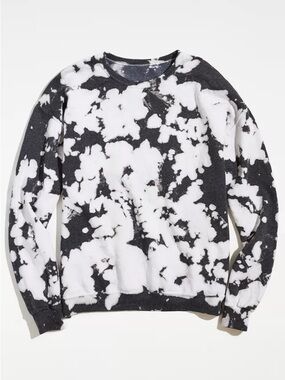 Urban Renewal Remade Monochrome Tie-Dye Crew Neck Sweatshirt One Size